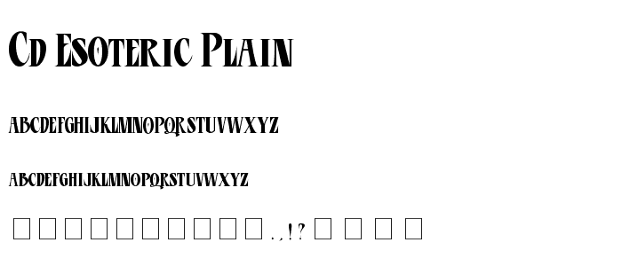 CD Esoteric Plain font